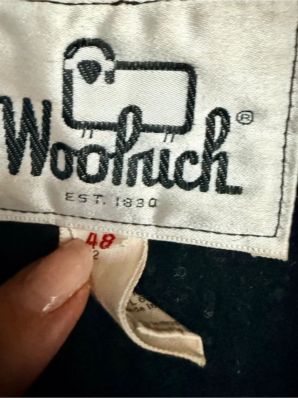VTG Woolrich Men’s Wool Mackinaw Buckle Back Full Zip Vest Jacket USA Sz 48